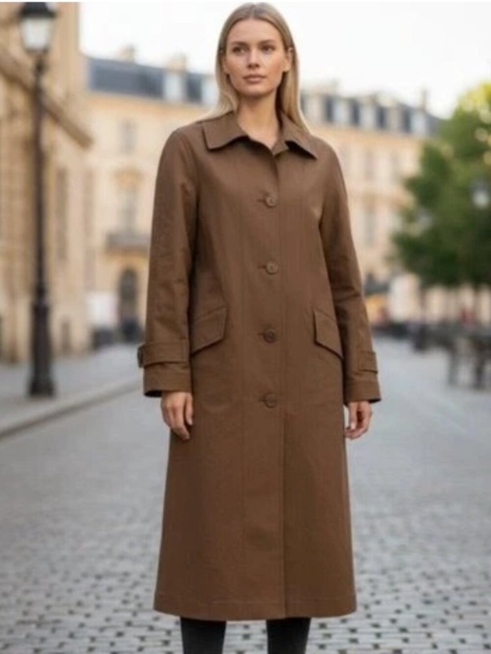 NWT Brown Trench Coat - MAX STUDIO - Size Medium